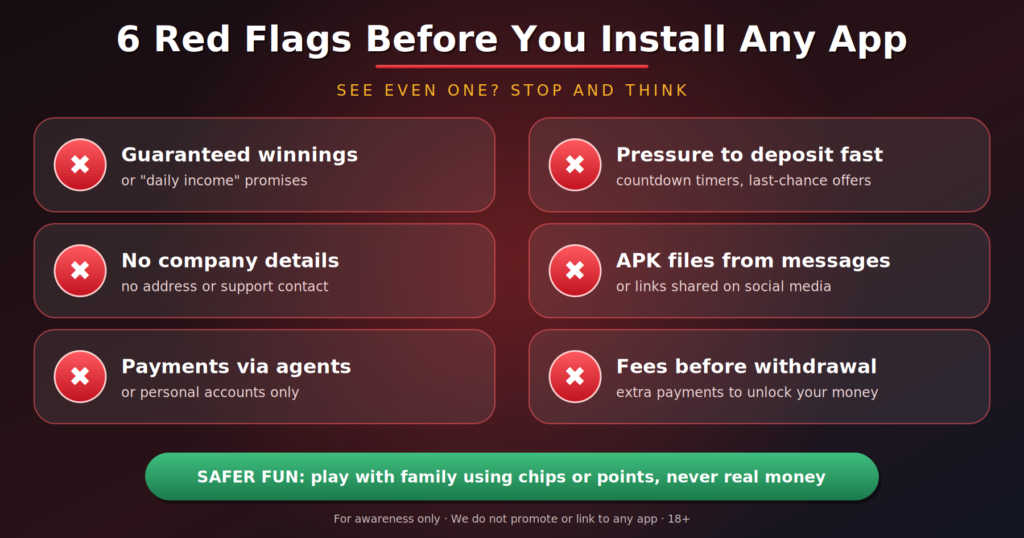 real cash teen patti apps warning signs checklist