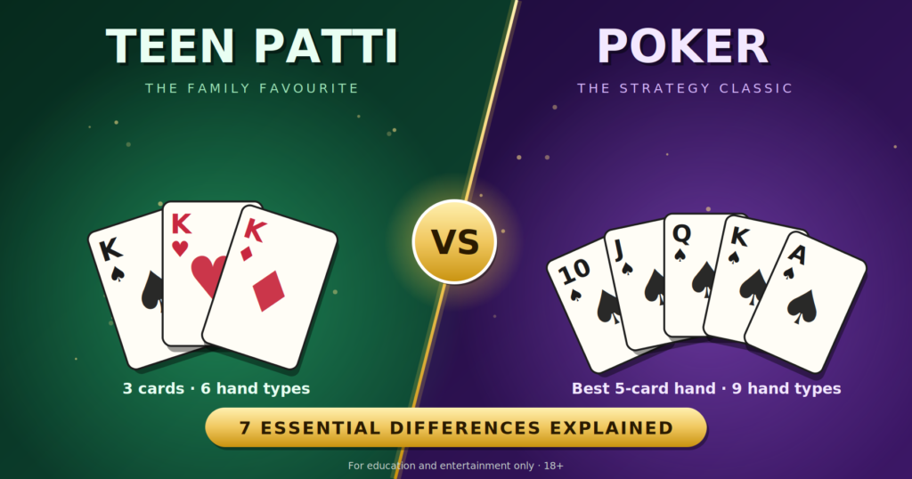 teen patti vs poker